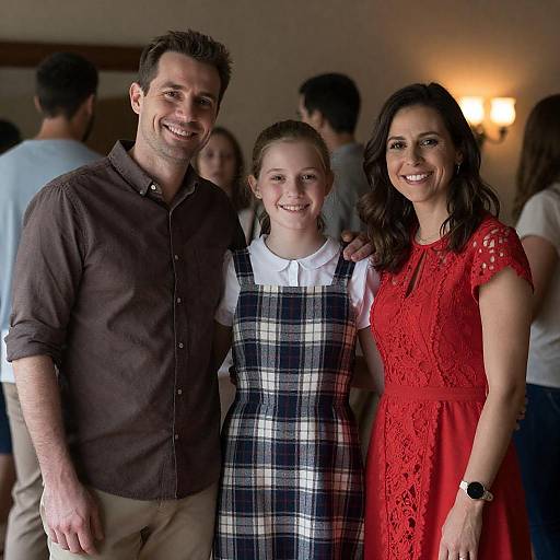 Smiling Family Portrait Indoors