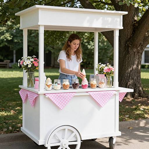 Charming Outdoor Ice Cream Bar