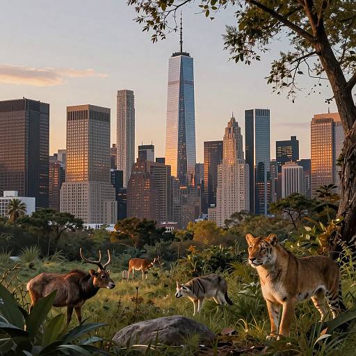 Surreal Urban Wildlife Fusion