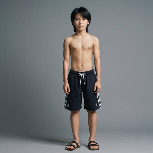 Realistic Male Model in Knee Length Shorts