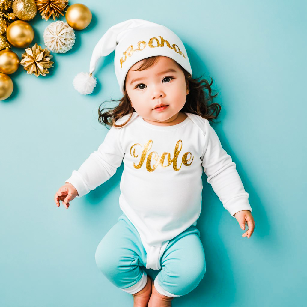 Adorable Newborn Angel in Holiday Attire