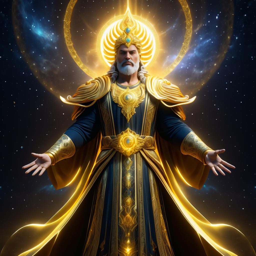 Majestic Ancient God in Celestial Realm