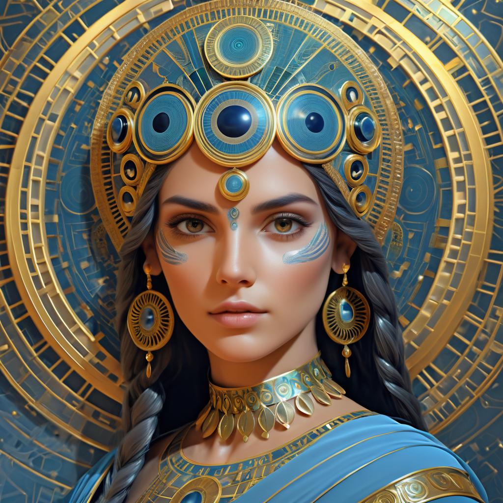 Mystical Seer in a Digital Greek Realm