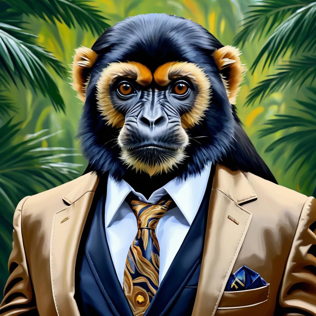 Sophisticated Howler Monkey in Blazer