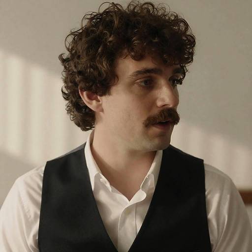 Portrait of a Man with Curly Hair