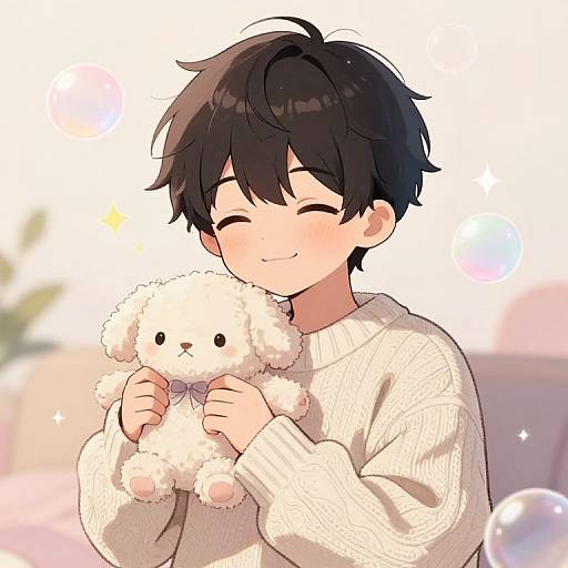 Whimsical Aegyo Character in Cozy Sweater