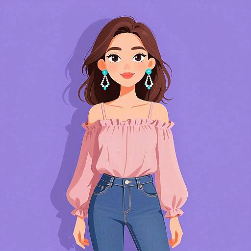 Stylish Woman in Casual Chic Outfit