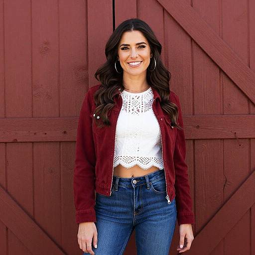 Stylish Woman by Rustic Barn Door