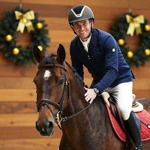Equestrian Joy in Festive Setting