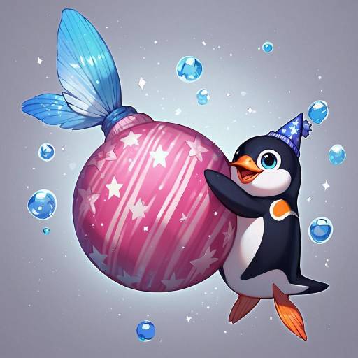 Charming Chinstrap Penguin in Seafoam Ocean Charming Chinstrap Penguin in Seafoam Ocean