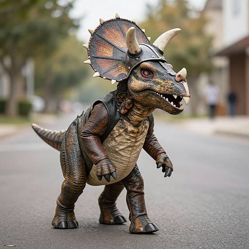 Triceratops Fossil Kid Costume
