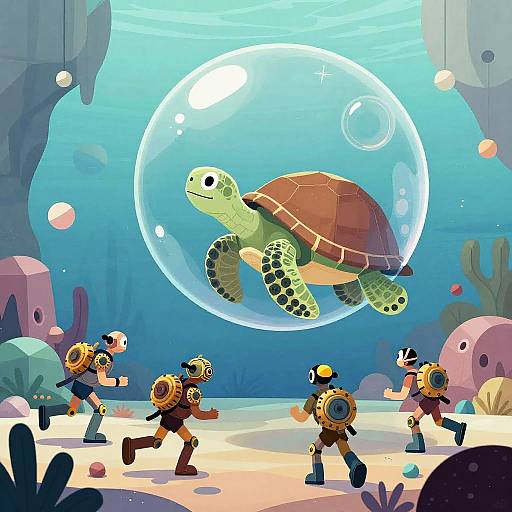 Clockwork Divers vs Bubble Turtle