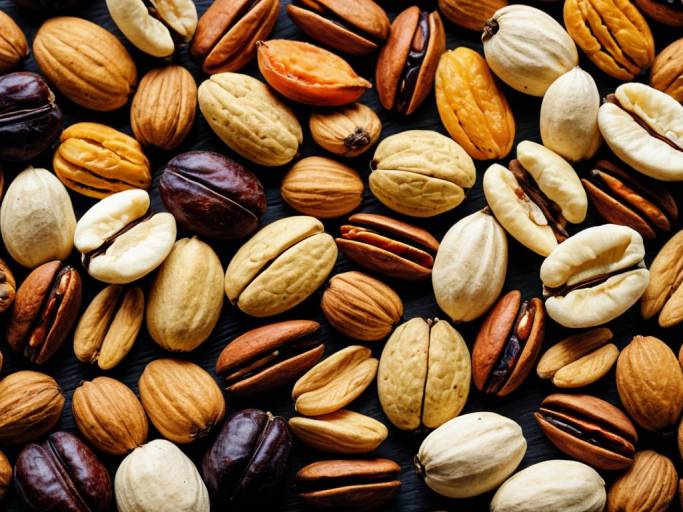 Close-Up of Nuts and Dried Fruits