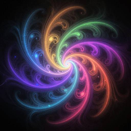 Vibrant Futuristic Abstract AI Art