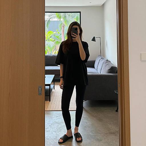 Selfie in Modern Living Room