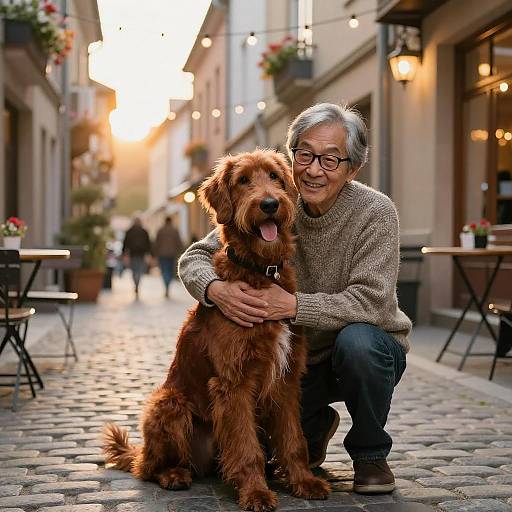 Cozy Encounter in a European Alley