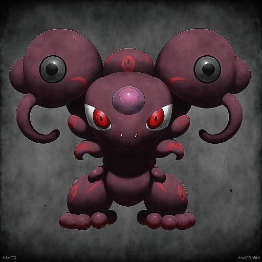 Illustration of Munna, pokemon in the style of Anato finnstark