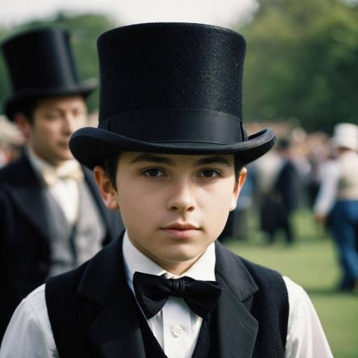 Dapper Boy in Costume with Hat