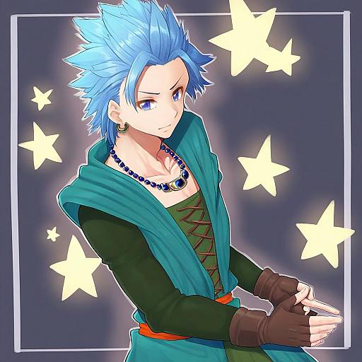 Illustration of Camus (dq11), dragon quest in the style of Mikan (chipstar182)