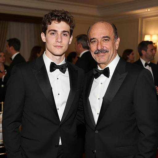 Elegant Tuxedo Portrait in Dim Light