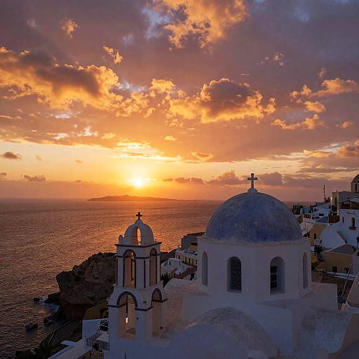 Vibrant Sunset Over Coastal City