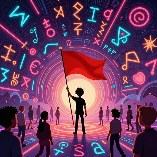 Psychedelic Expressionist Leader Scene