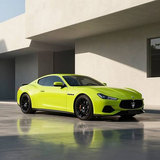Lime Green Maserati by Minimalist Architecture