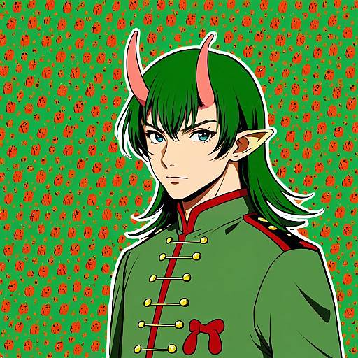 Illustration of Moroboshi ataru, urusei yatsura in the style of Onineko