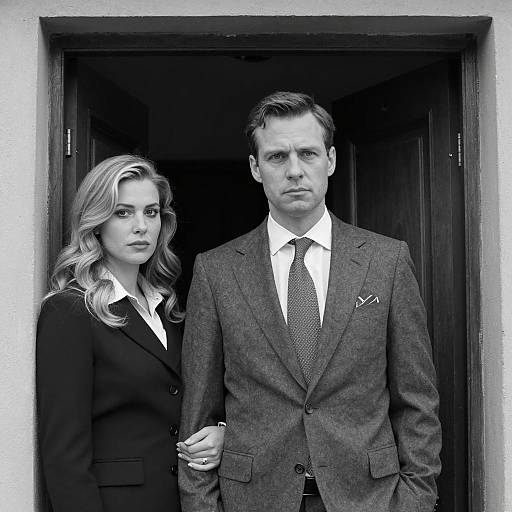 Serious Portrait in a Doorway