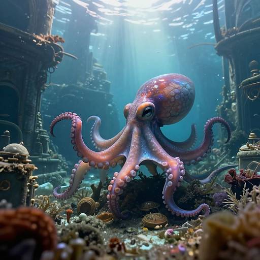 Dreamlike Underwater City Perspective