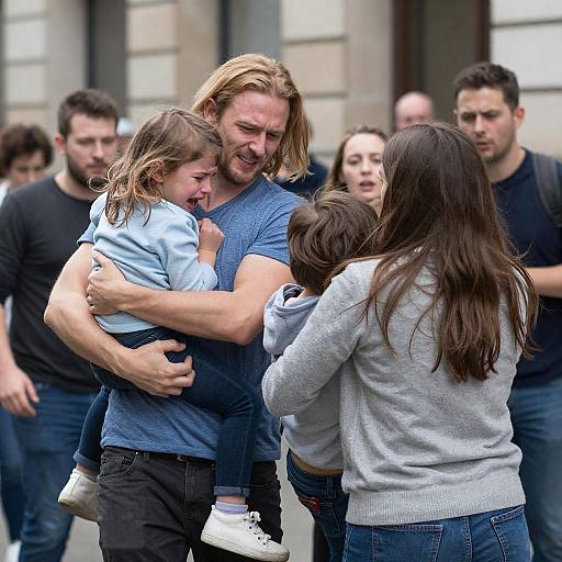 Chaotic Urban Scene with Emotive Characters