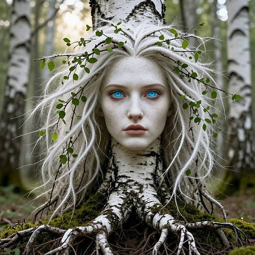 Birch Tree Knightess Closeup