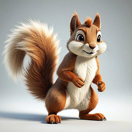 3D Animated Anthropomorphic Squirrel Character