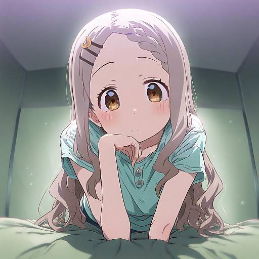 Illustration of Aoba kokona, yama no susume in the style of Kishida shiki