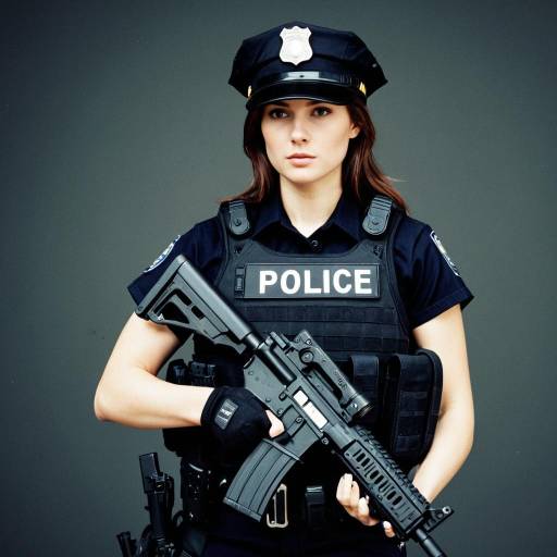 Female Police Officer in Tactical Gear