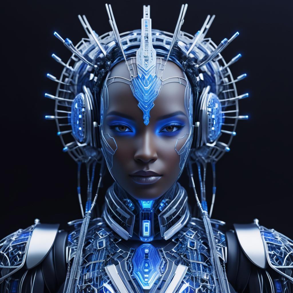 Futuristic Humanoid Robot Portrait