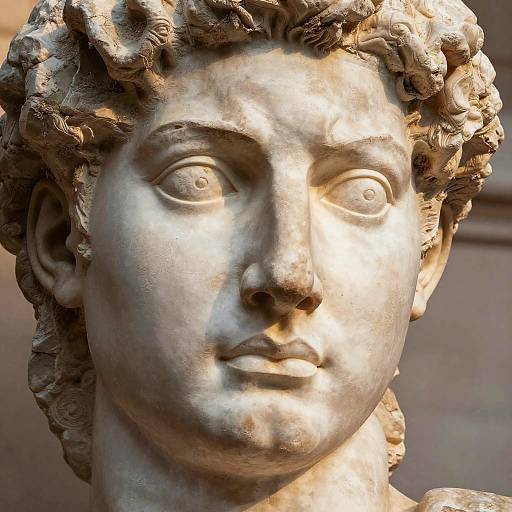 Sculpted Face in Sunset Stone