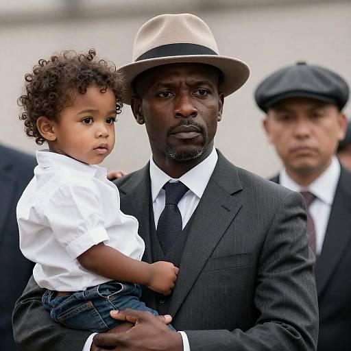 Portrait of Stylish Men and Child