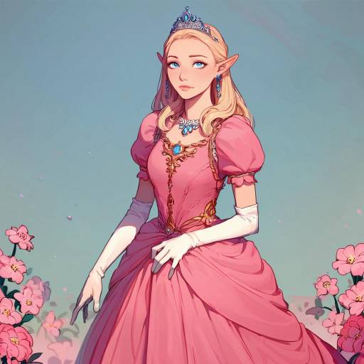 Enchanting Princess in Pink Dress