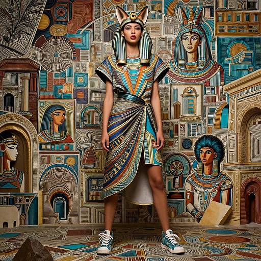 Afrofuturistic Fashion Portrait Masterpiece