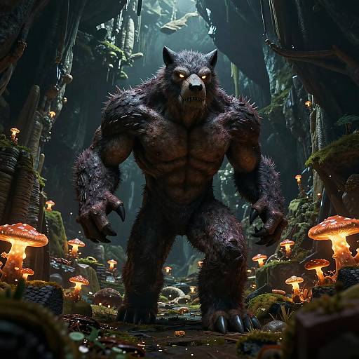 Ultra-Realistic Minecraft Warden in Cave