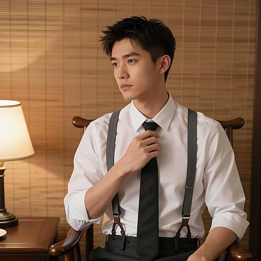 Portrait of a Stylish Man in Attire