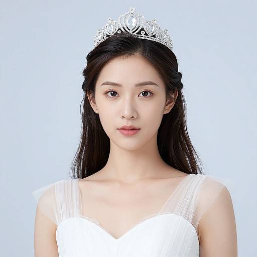 White Ice Queen with Tiara Close-Up