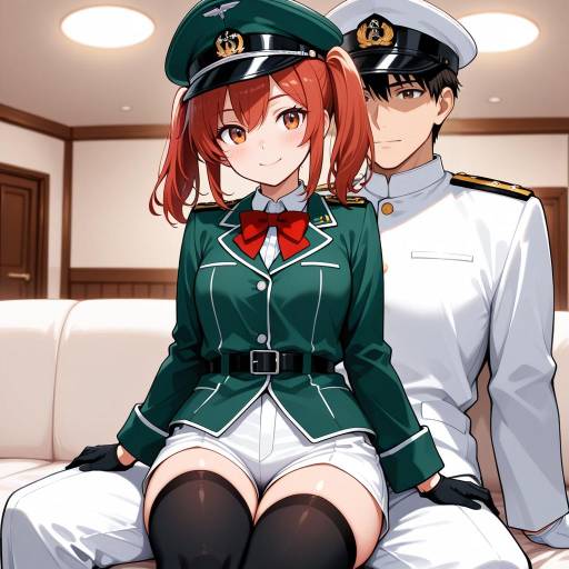 Determined Admiral in Command Center