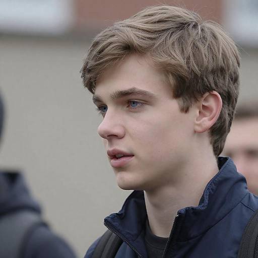 Young Man Portrait in Side Profile