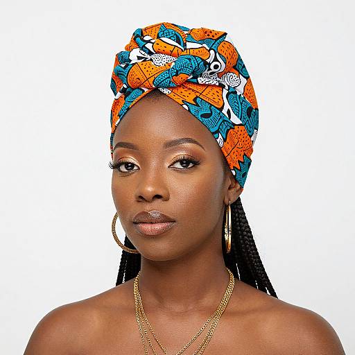 Vibrant African-Inspired Headwrap Fashion