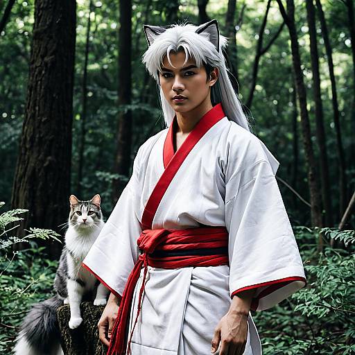 Inuyasha Cosplay in Forest
