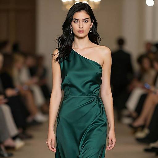 Elegant Silk Party Dress Woman