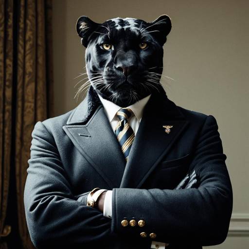 Anthropomorphic Panther as President