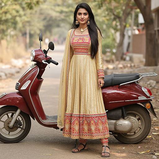 Retro Bollywood Style Woman Portrait